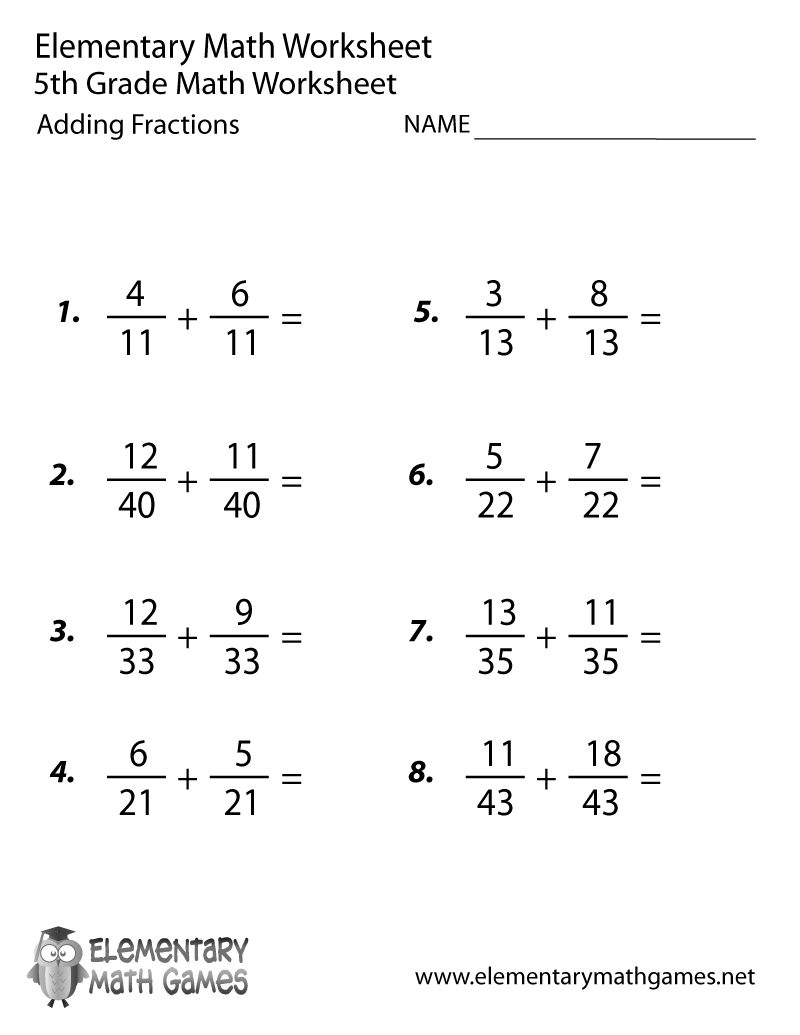 Grade 5 Math Fractions 6803