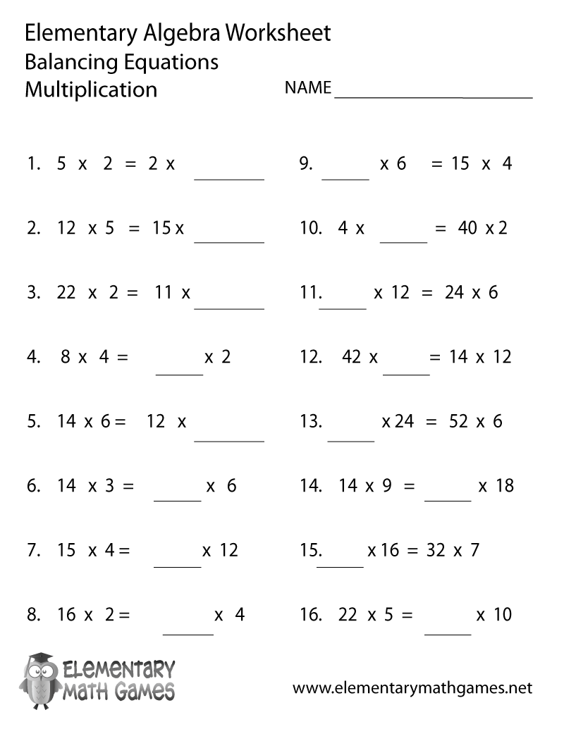 simple math worksheet