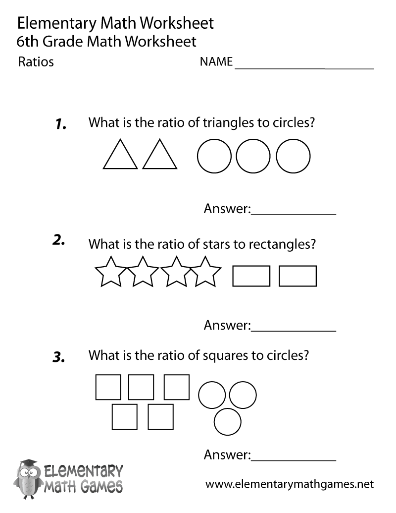 Get Free Printable Math Worksheets For 6Th Grade With Answers ...